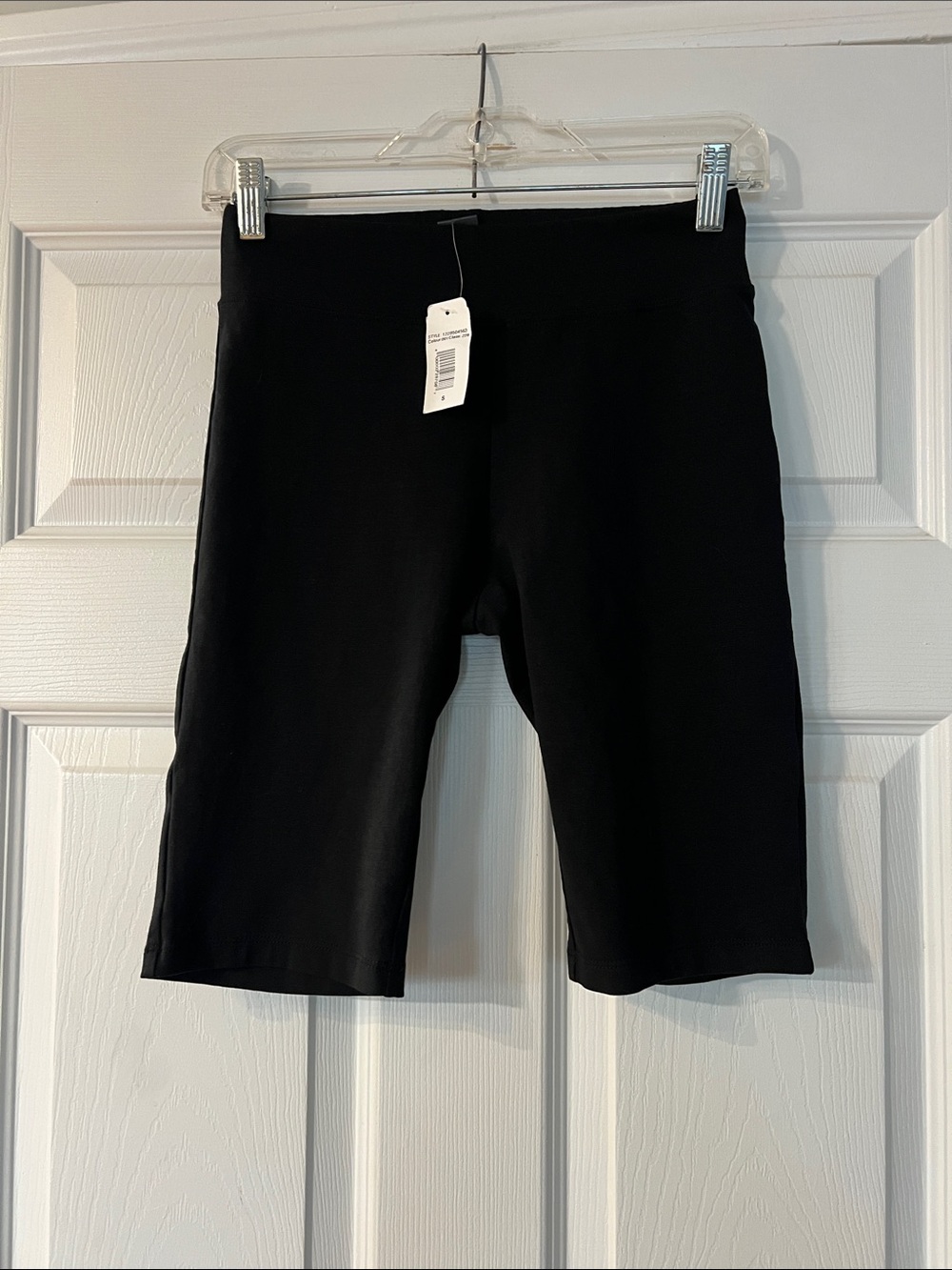 Essential High-Waist Black Bike Shorts
